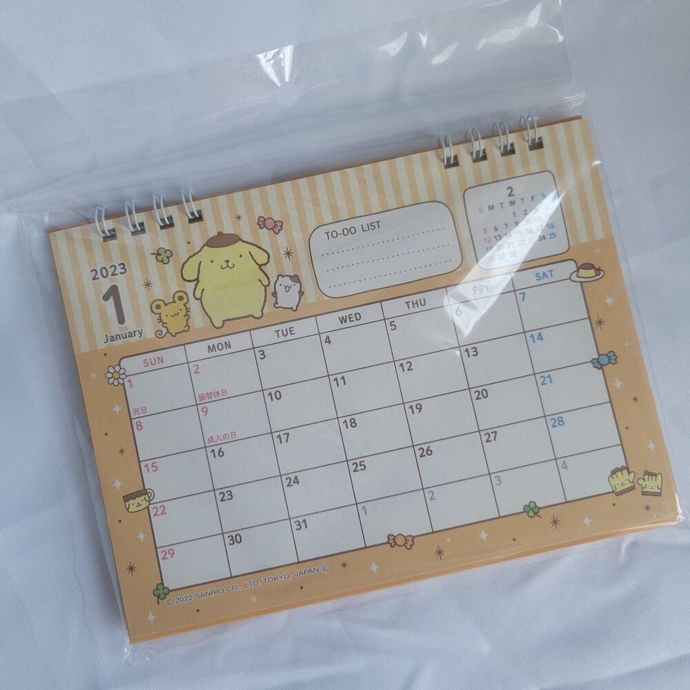 Sanrio Pompompurin Desk Ring Japanese Calendar 2023